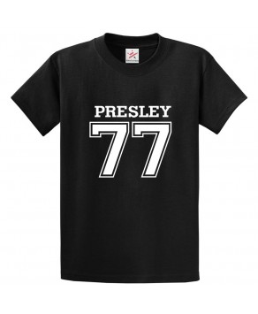 Presley 77 Classic Unisex Kids and Adults T-Shirt for Music Fans